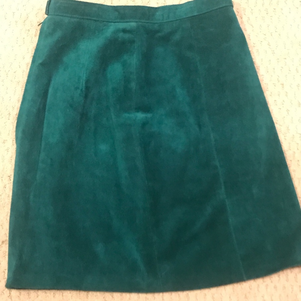 Beautiful VINTAGE Leather Suede pencil skirt